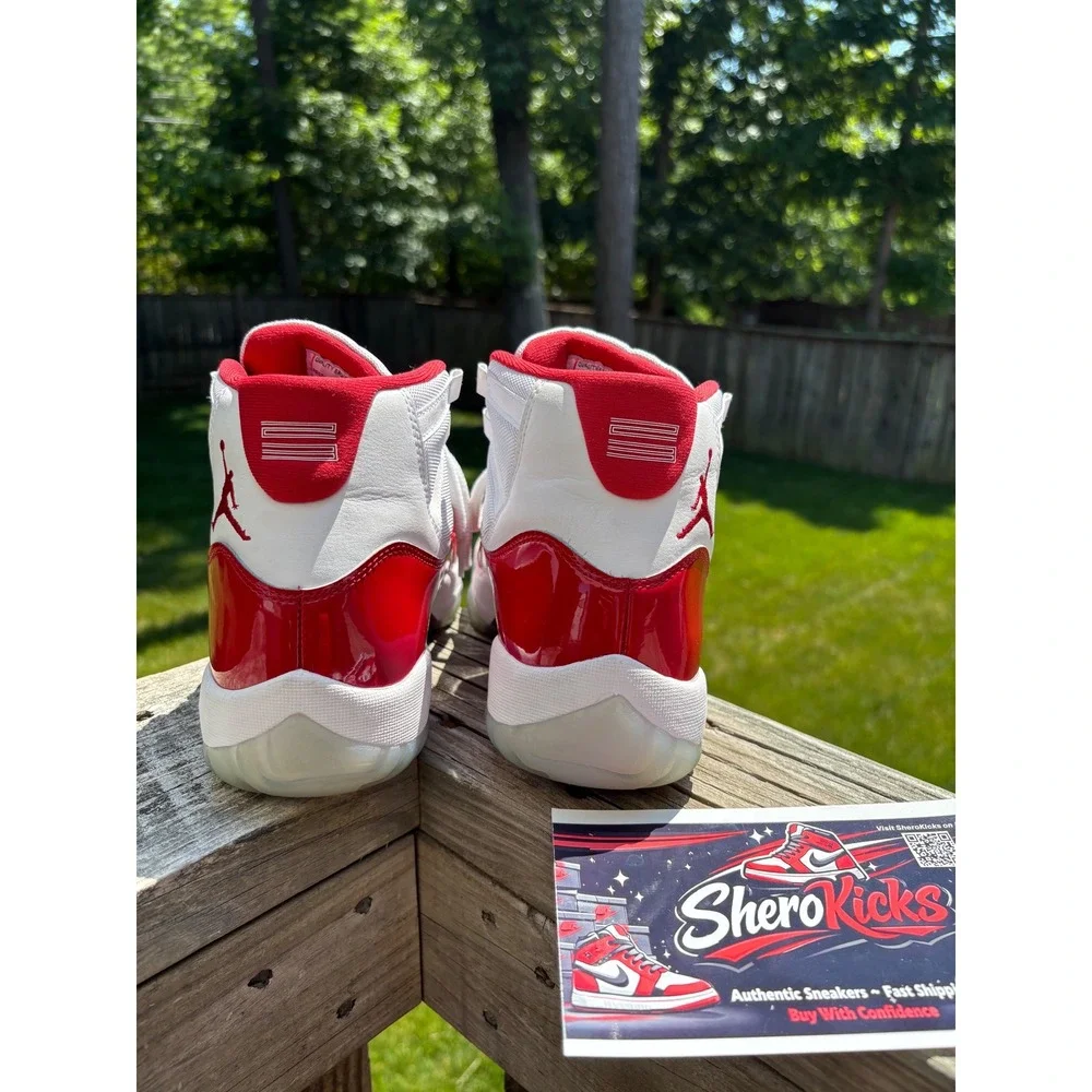 Air Jordan 11 Retro Cherry Varsity Red White CT8012-116 Mens Basketball Shoes